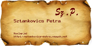 Sztankovics Petra névjegykártya